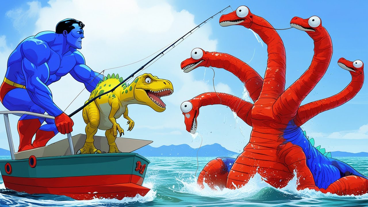 ALL SPIDER-MAN TEAM in Jurassic World | Dinosaur Pro 11 SuperHero Dinosaurs!