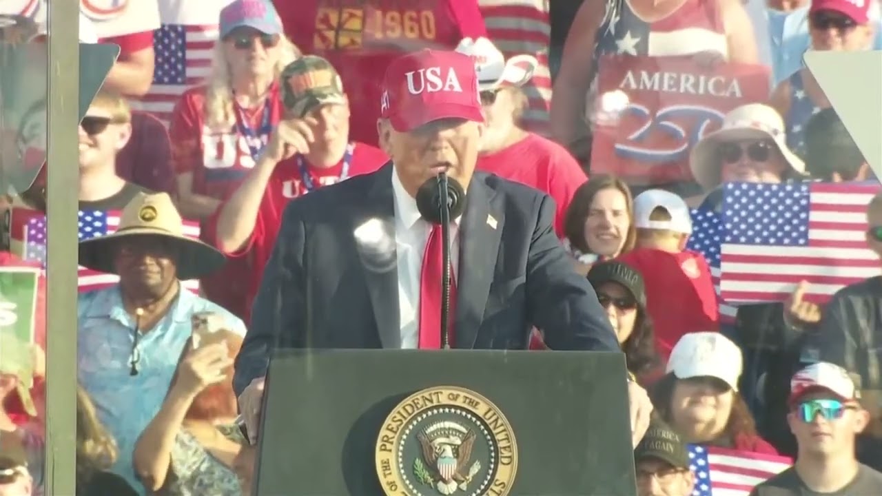 Full Donald Trump speech at Iowa rally features 'Big Beautiful Bill' vote reaction and more