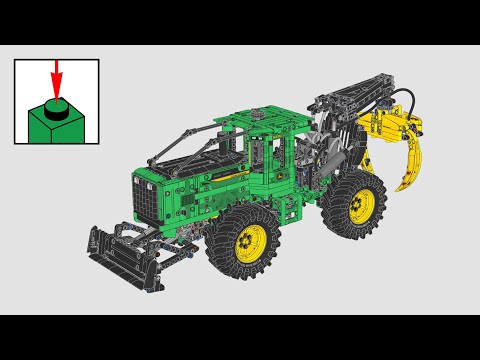 YouTube thumbnail: LEGO Technic 42157, John Deere 948L-II Skidder - building instructions