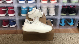 Adidas x Yeezy V2 "Cream White" UV Blacklight Legit Check W/ Infant Yeezy V2