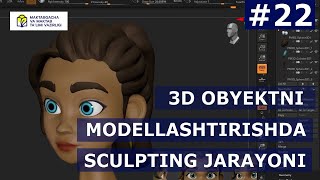 Personaj modeling. 22- dars. 3D obyektni modellashtirishda sculpting jarayoni