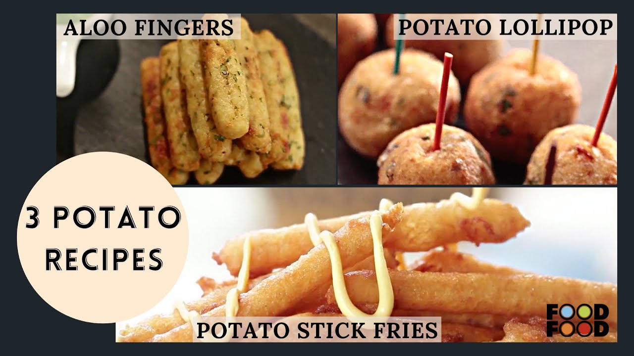 आलू फिंगर्स Aloo Fingers | Potato Lollipop पोटैटो लॉलीपोप | Potato Stick Fries | FoodFood