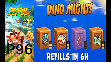 Crash Bandicoot: On the Run! - P96 - Dino Might - Collection Run - Every Magma Chunk