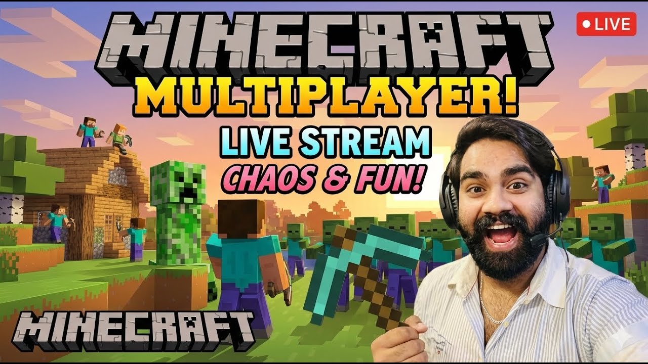 Surviving Minecraft with Friends 😈 | Survival Multiplayer LIVE| ISHANT ...