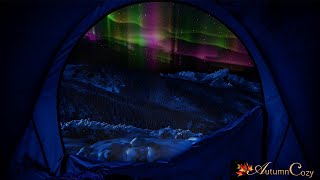 NORTHERN LIGHTS AMBIENCE: Soft Wind, Crunching Snow, Tent Sounds and More | Aurora Borealis screenshot 4