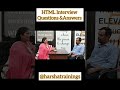 HTML Interview Questions and Answers that you should know | Part 01 | #html #harshatrainings