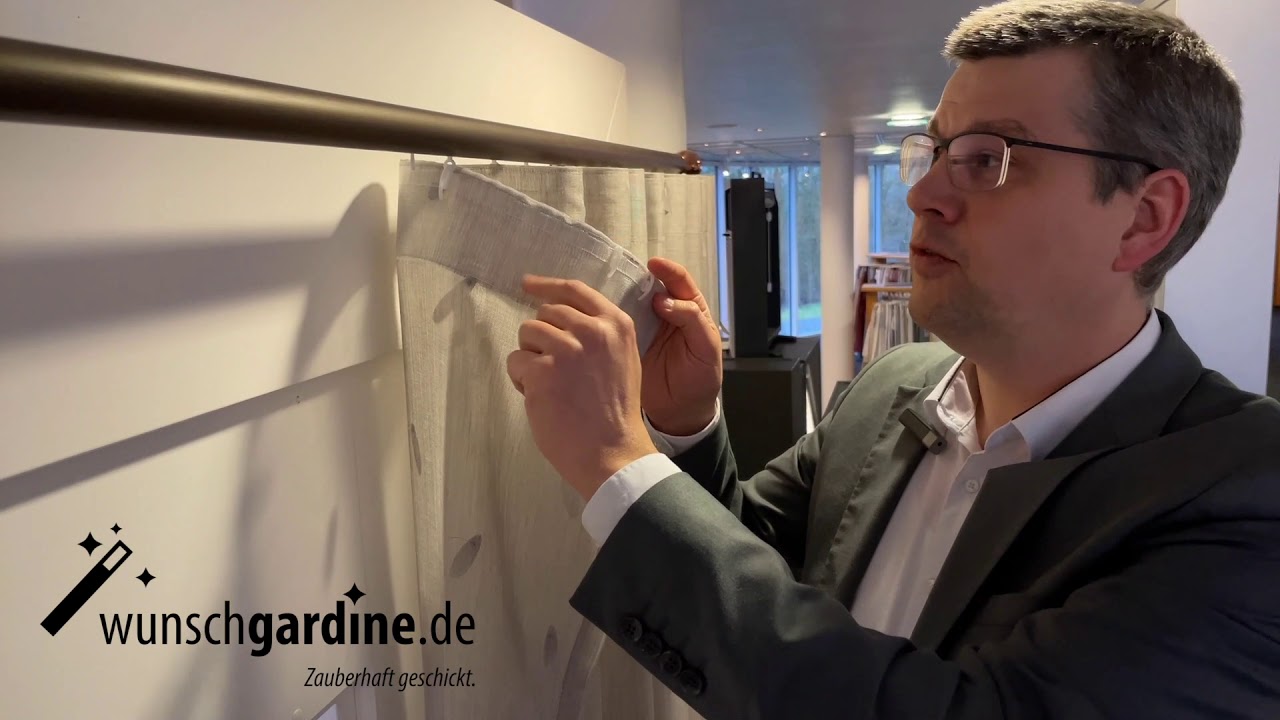 Interstil Wellenvorhang Endhalter montieren