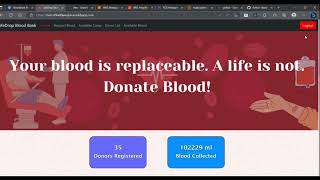 Blood Bank Management System | AWS | React.js,Node.js