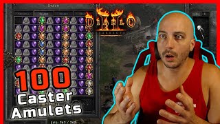 Crafting ONE HUNDRED Caster Amulets, Going for the Perfect Amulet - Diablo 2 Resurrected screenshot 3