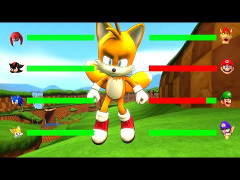 Sonic The Hedgehog 3 vs Super Mario Universe WITH Healthbars