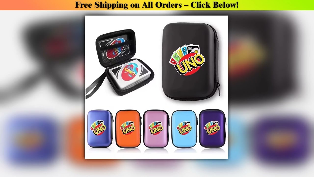 UNO Travel Zipper Case Carry Board Game Cards Storage Package For Kids Fan Entertainment Card