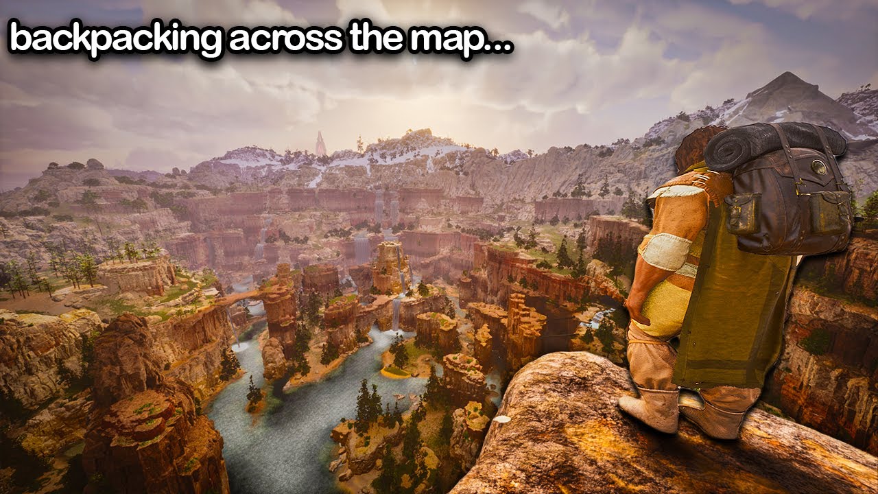 Я исследовал ARK Ragnarok пешком, без использования карты...