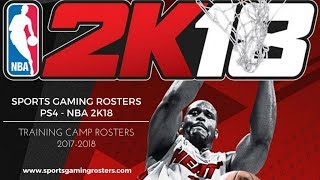 NBA 2K18 Ultimate Training Camp Rosters - v 1.0 - PS4
