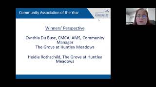 2021 Community Association of the Year (CAY) Virtual Orientation Presentation