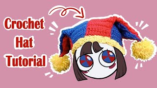 🎪 Pomni Crochet Hat Tutorial - "Jester Hat"