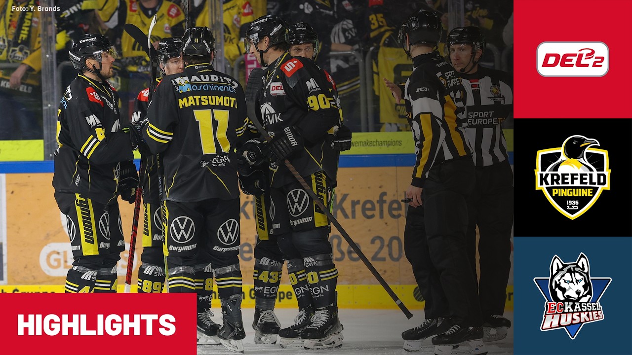 DEL 2: Krefeld Pinguine vs EC Kassel Huskies | Highlights