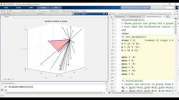 MATLAB에서 3개 지점의 평면 시각화