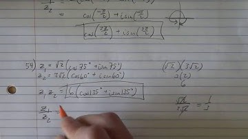multiplying and dividing complex numbers in polar form (starting with polar form)