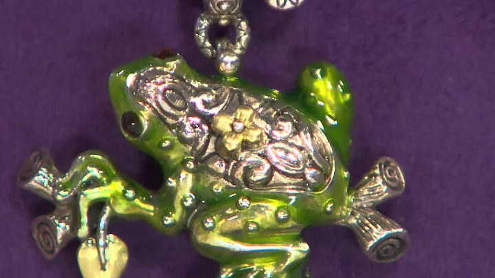 Barbara Bixby Sterling & 18K Multi Gemstone Frog C...