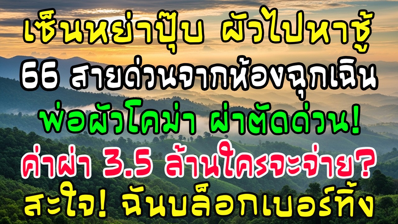หย่าปุ๊บผัวปรี่หาชู้! ตกดึกพ่อผัวโคม่า สายไหม้ 66 สาย ถามคำเดียว 
