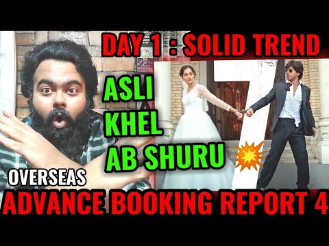 DUNKI DAY 1 OVERSEAS ADVANCE BOOKING REPORT 4 | SHAH RUKH KHAN | GOOD ...