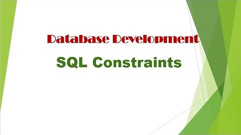 54. SQL Constraints