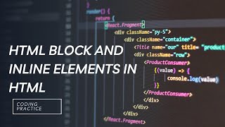 html block and inline elements in html