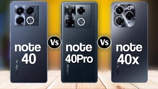 Infinix Note 40 5G Vs Infinix Note 40 Pro 5G Vs Infinix Note 40X 5G