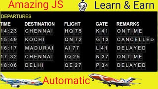 How to make Automated Flight Schedule Board | Javascript Magic screenshot 4