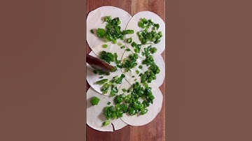 Thumbnail of 🥞Green Onions + Dumpling Wrappers ~Scallion Pancakes #shorts #snack