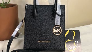 Michael Kors xs mercer north south shopper black with dimensions and modshots