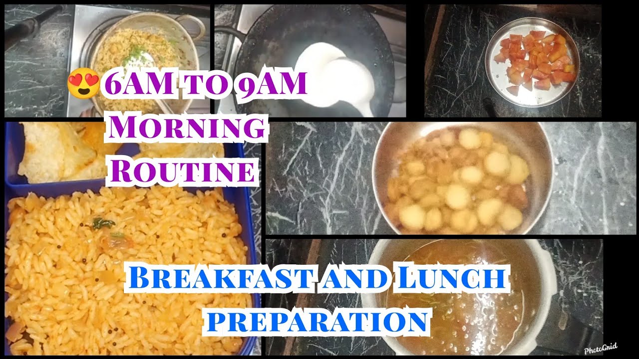Day Starts At 6am Morning Routine in weekday School Tiffen, Breakfast & Quick Lunch Box