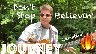 Guitar Lesson: How To Play Journey&#39;s Don&#39;t Stop Believin&#39; - Campfire Edition!