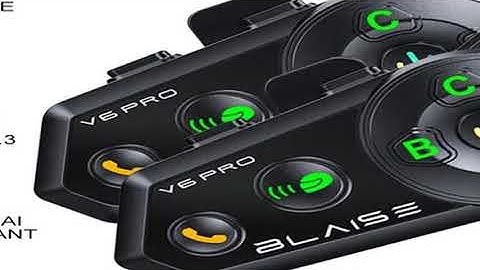 BLAISE V6 PRO Motorcycle Intercom Helmet Bluetooth Headset  6 Rider Distance 1000 Met