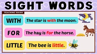 LET'S READ! | SIGHT WORDS SENTENCES | WITH, FOR, LITTLE | ENGLISH READING PRACTICE | TEACHING MAMA