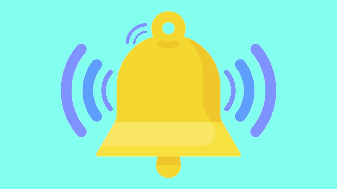 Ringing bell icon on white background Royalty Free Vector