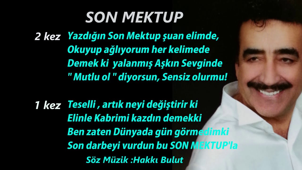 Hakkı Bulut - SON MEKTUP play. kareoke . enst.