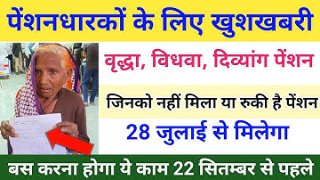 वृद्धा, विधवा, दिव्यांग पेंशन नहीं मिला या रुका है | बस करो ये काम | तुरंत मिलेगा पैसा | UP Pension