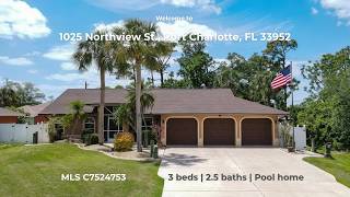 Welcome to 1025 Northview St., Port Charlotte Florida - 3 bed, 2.5 bath pool for sale MLS C7524753