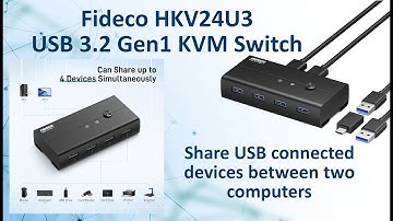 Fideco HKV24U3 USB 3.2 Gen1 KVM Switch