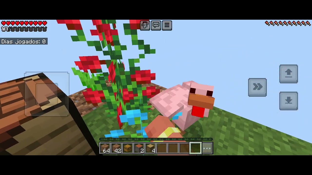 Jogando Minecraft de um bloco