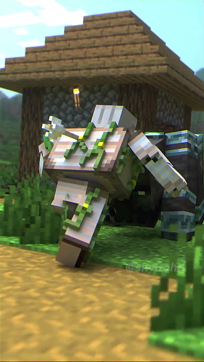 Gus Protects his Village (Part 1) #minecraft #aesthetic #minecraftnostalgia #blender #animation