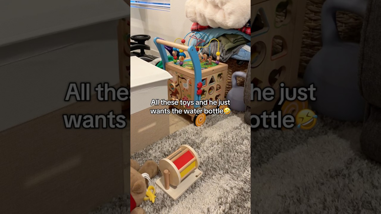 I think I’ll start giving him household items to play with😂