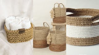 Latest Modern and Unique New 2020 Beautiful Jute Basket ideas||Handmade Jute basket