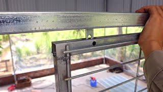 DIY - Techniques for Making Steel Sliding Doors For Workshops !!