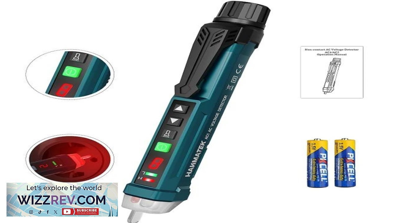 HANMATEK AC1 Voltage Detector Adjustable Sensitivity 1-9 Gear 12-1000VAC with White LED Review