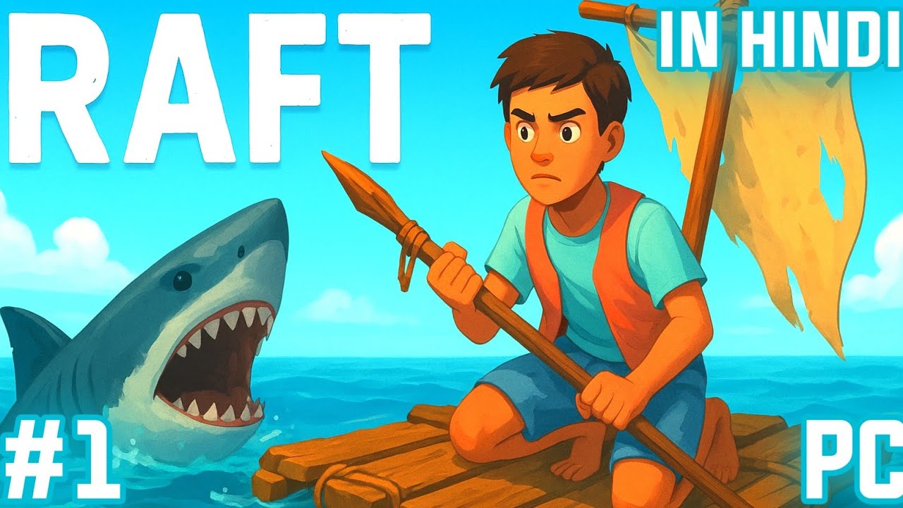 How I Survived My First Day In Raft || Raft Gameplay In Hindi #1