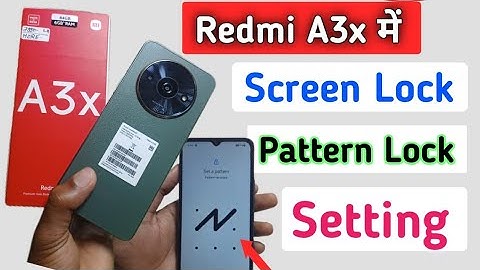 Redmi a3x pattern pin & password lock setting | how to screen lock in redmi a3x