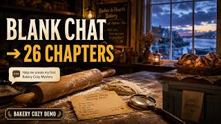 Blank Chat → 26-Chapter Bakery Cozy Mystery (Full First Draft Demo)