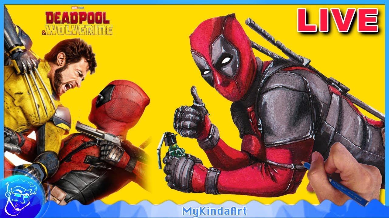 How to draw Deadpool (LIVE ART STREAM) - YouTube